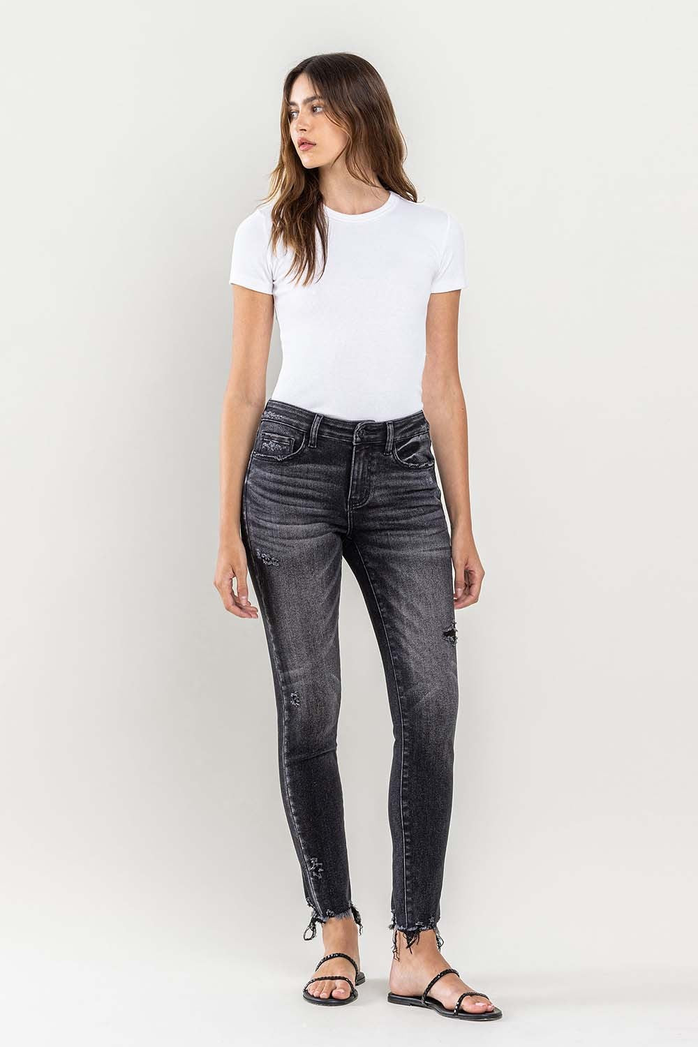 Lovervet Lori Raw Hem Cropped Skinny Jeans