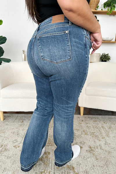 Judy Blue Mia Mid Rise Release Hem Jeans