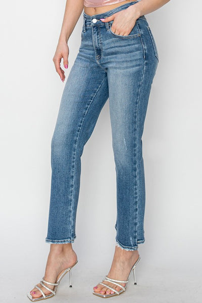 RISEN Sally High Rise Slim Straight Jeans