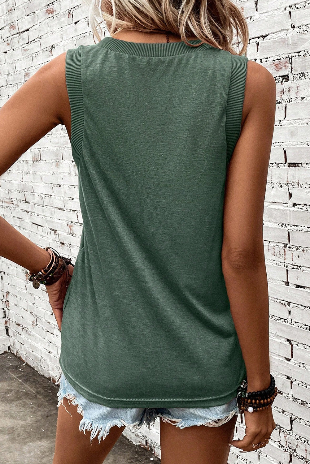 Kim V-Neck Wide Strap Tank Top