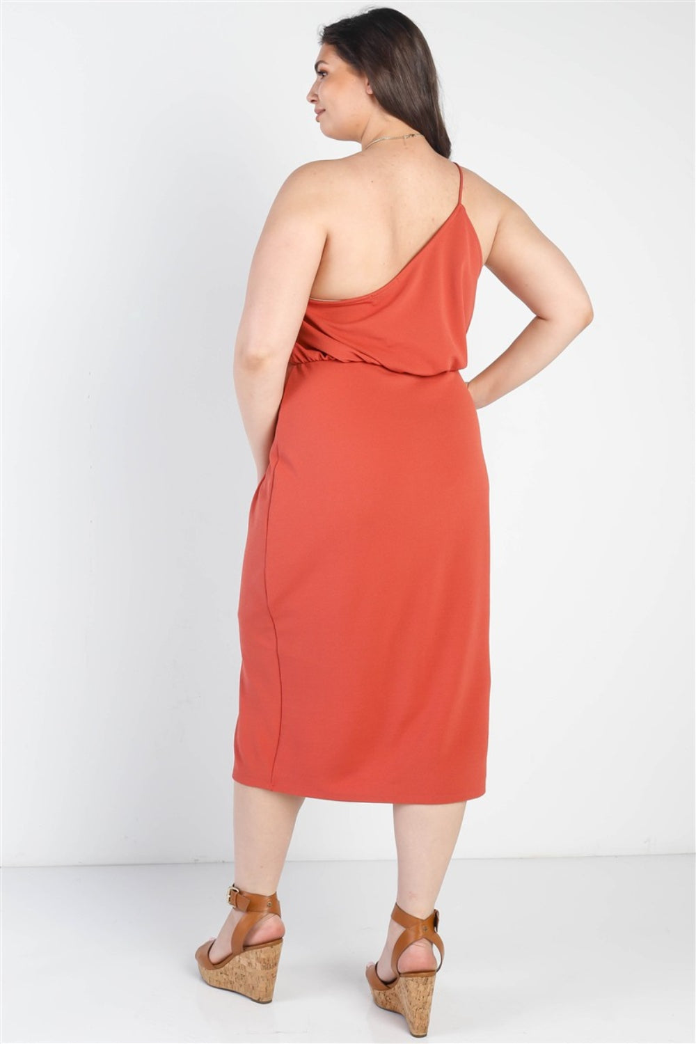 Ginger Slit One Shoulder Sleeveless Dress