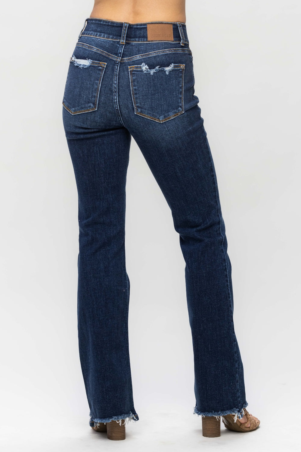 Judy Blue Freda Frayed Hem Bootcut Jeans