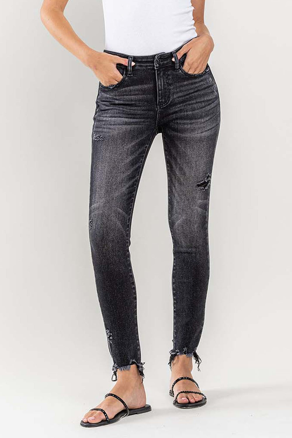 Lovervet Lori Raw Hem Cropped Skinny Jeans