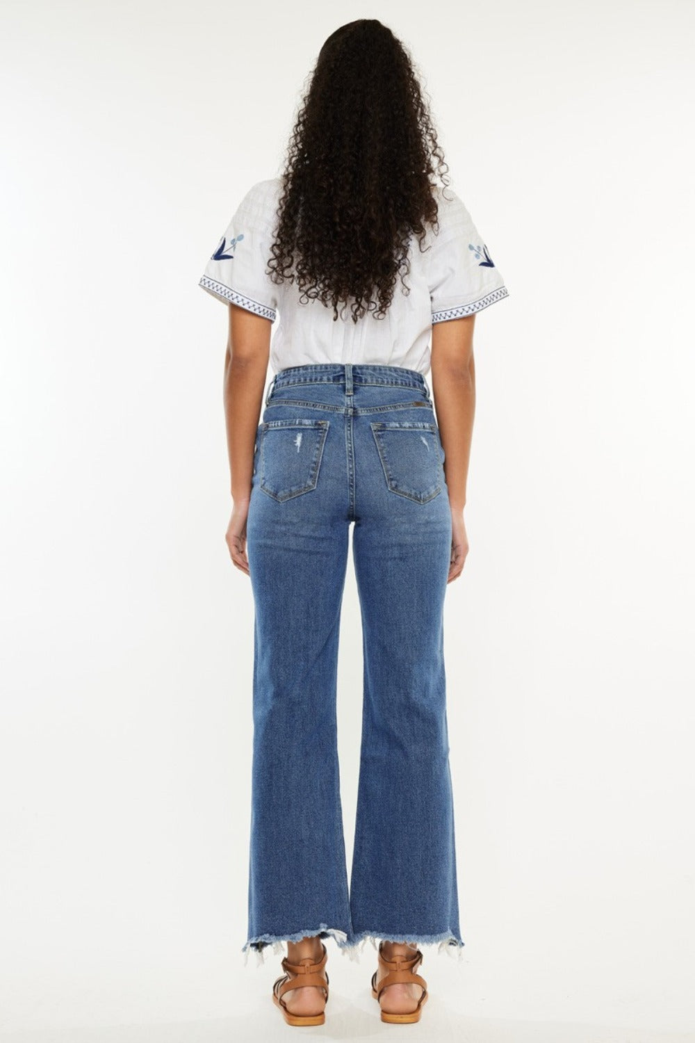 Kancan Mia High Rise Slim Wide Leg Jeans