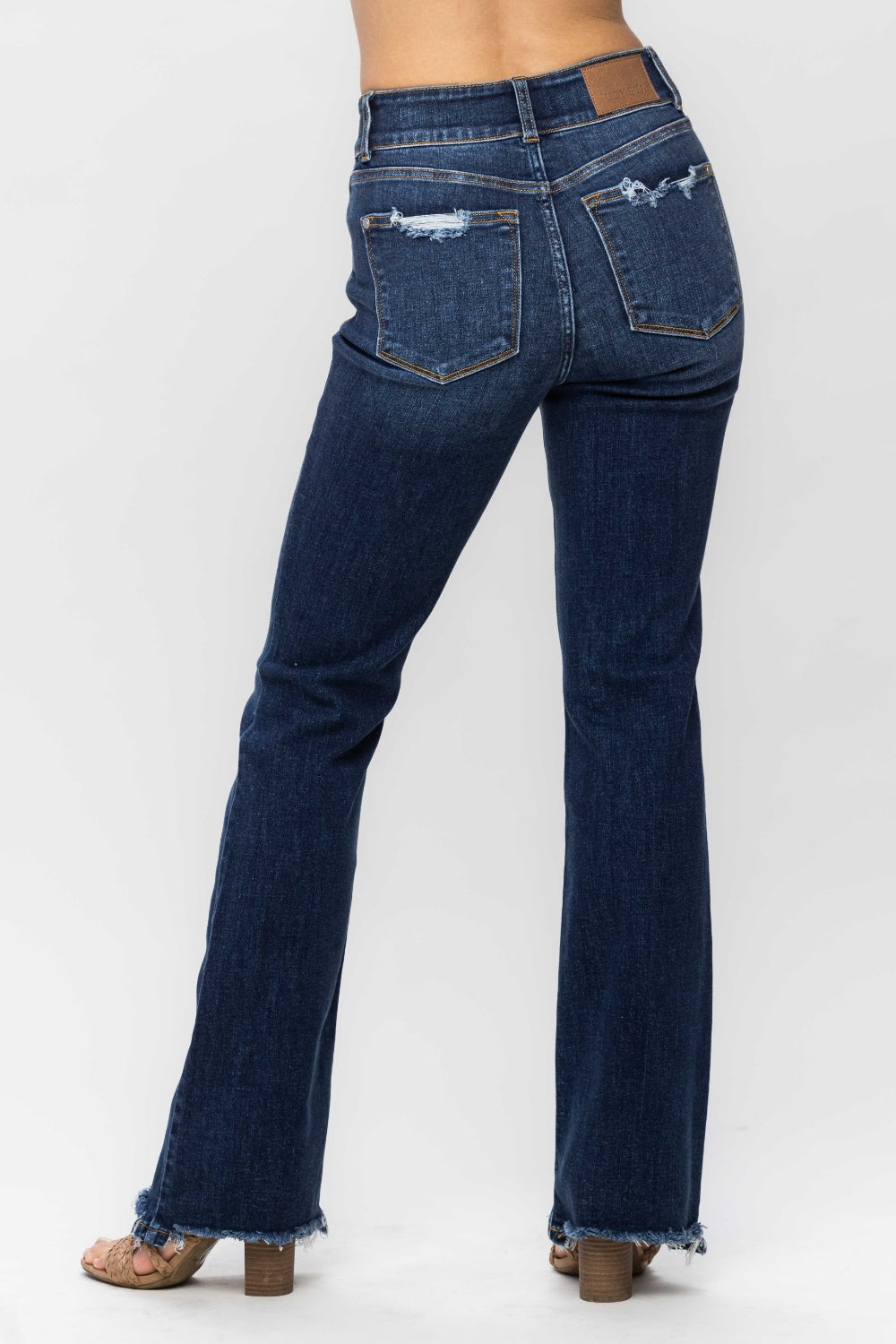 Judy Blue Freda Frayed Hem Bootcut Jeans