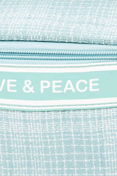 Summer Love & Peace Striped Handle Bag