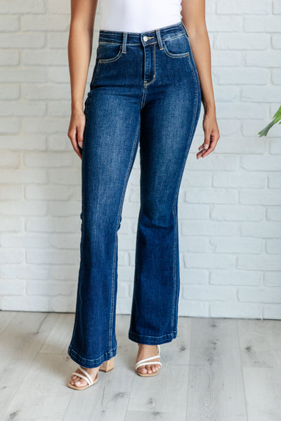 Judy Blue Marley High Rise Side Seam Detail Flare Jeans