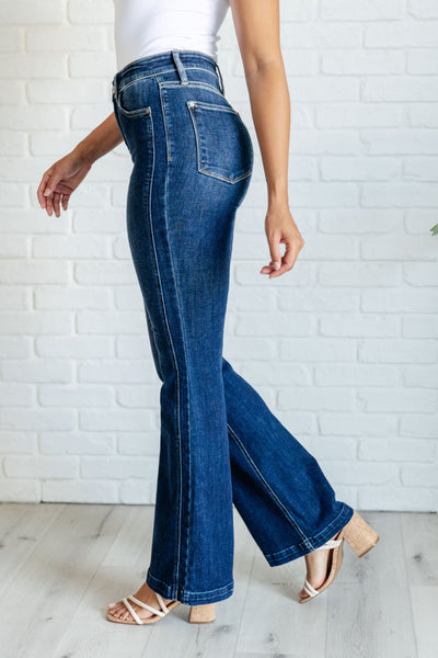 Judy Blue Marley High Rise Side Seam Detail Flare Jeans