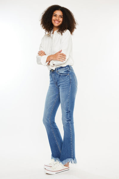 Kancan Palmer High Rise Frayed Hem Jeans