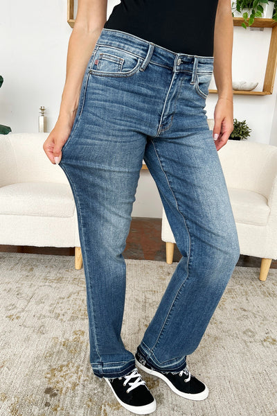 Judy Blue Mia Mid Rise Release Hem Jeans