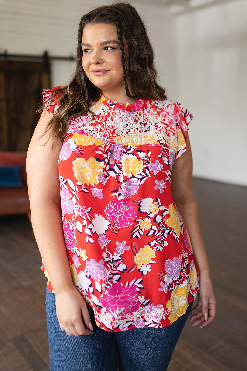 Summer Flirty Floral Top