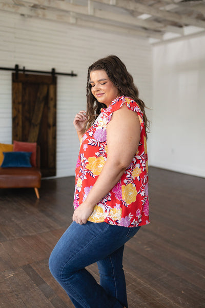 Summer Flirty Floral Top