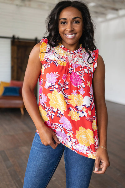 Summer Flirty Floral Top