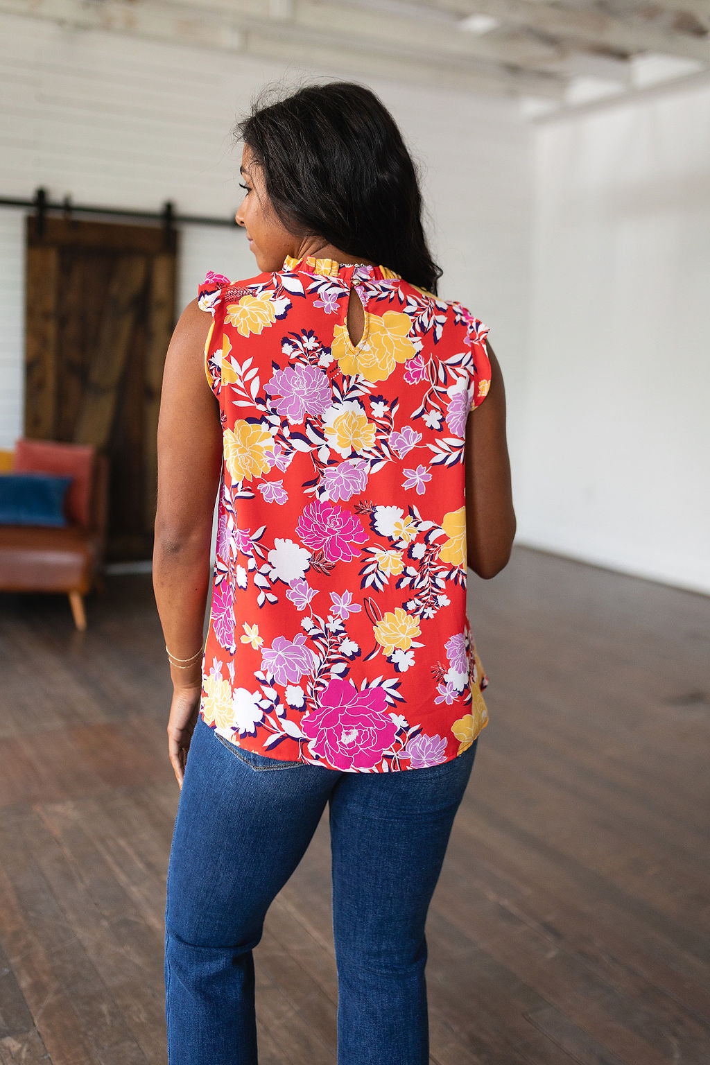 Summer Flirty Floral Top