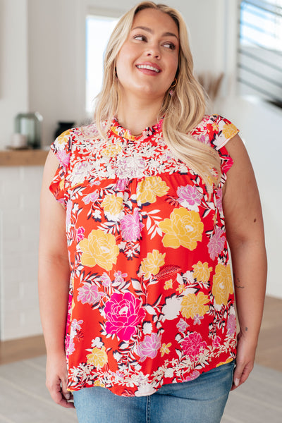 Summer Flirty Floral Top