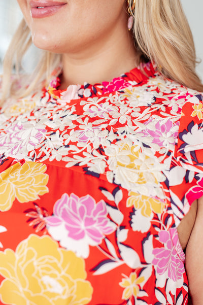 Summer Flirty Floral Top