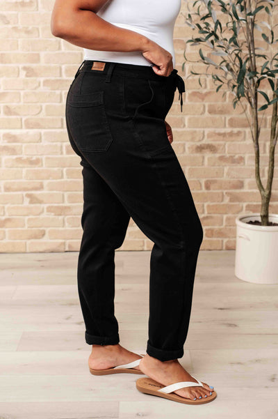 Judy Blue Carmen Double Cuff Black Joggers