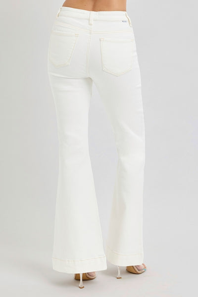 RISEN Tiffany High Rise Front Patch Pocket Flare Jeans