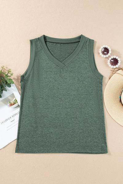 Kim V-Neck Wide Strap Tank Top