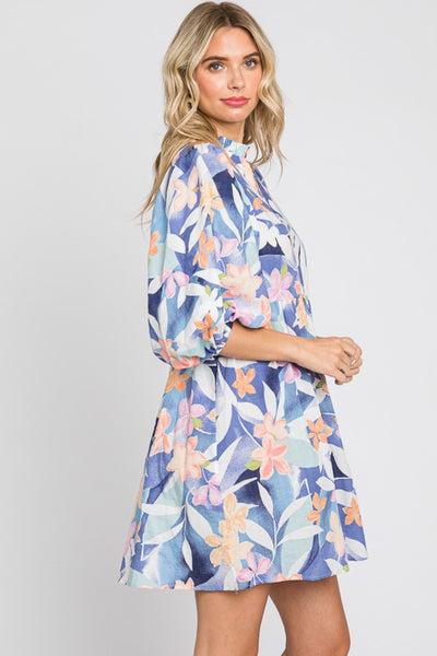 Shayna Floral Print Mini Dress