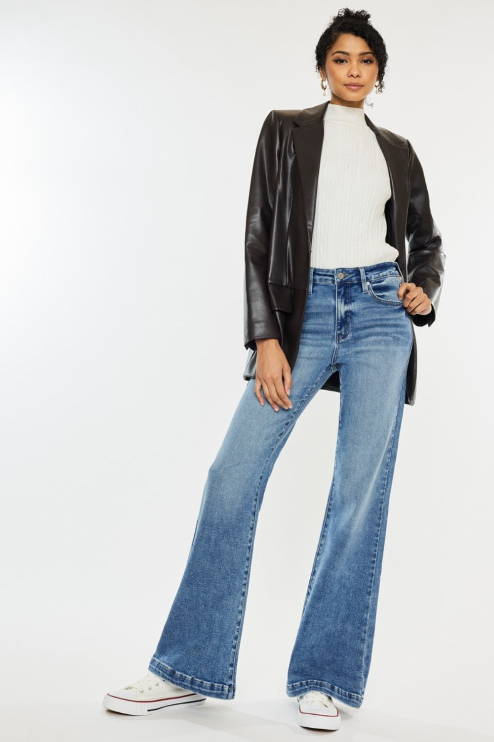 Kancan Gloria High Rise Wide Leg Jeans