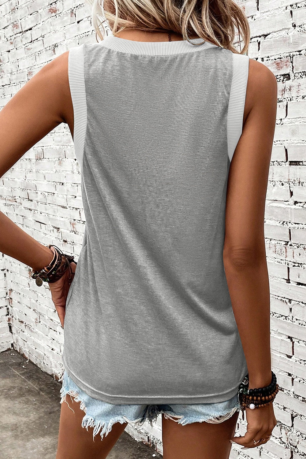 Kim V-Neck Wide Strap Tank Top