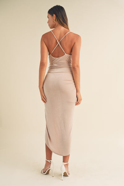 Madeline Draped Detail Cami Midi Dress