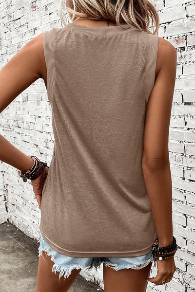 Kim V-Neck Wide Strap Tank Top