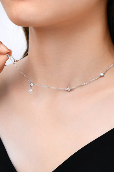 Charlie Moissanite 925 Sterling Silver Necklace