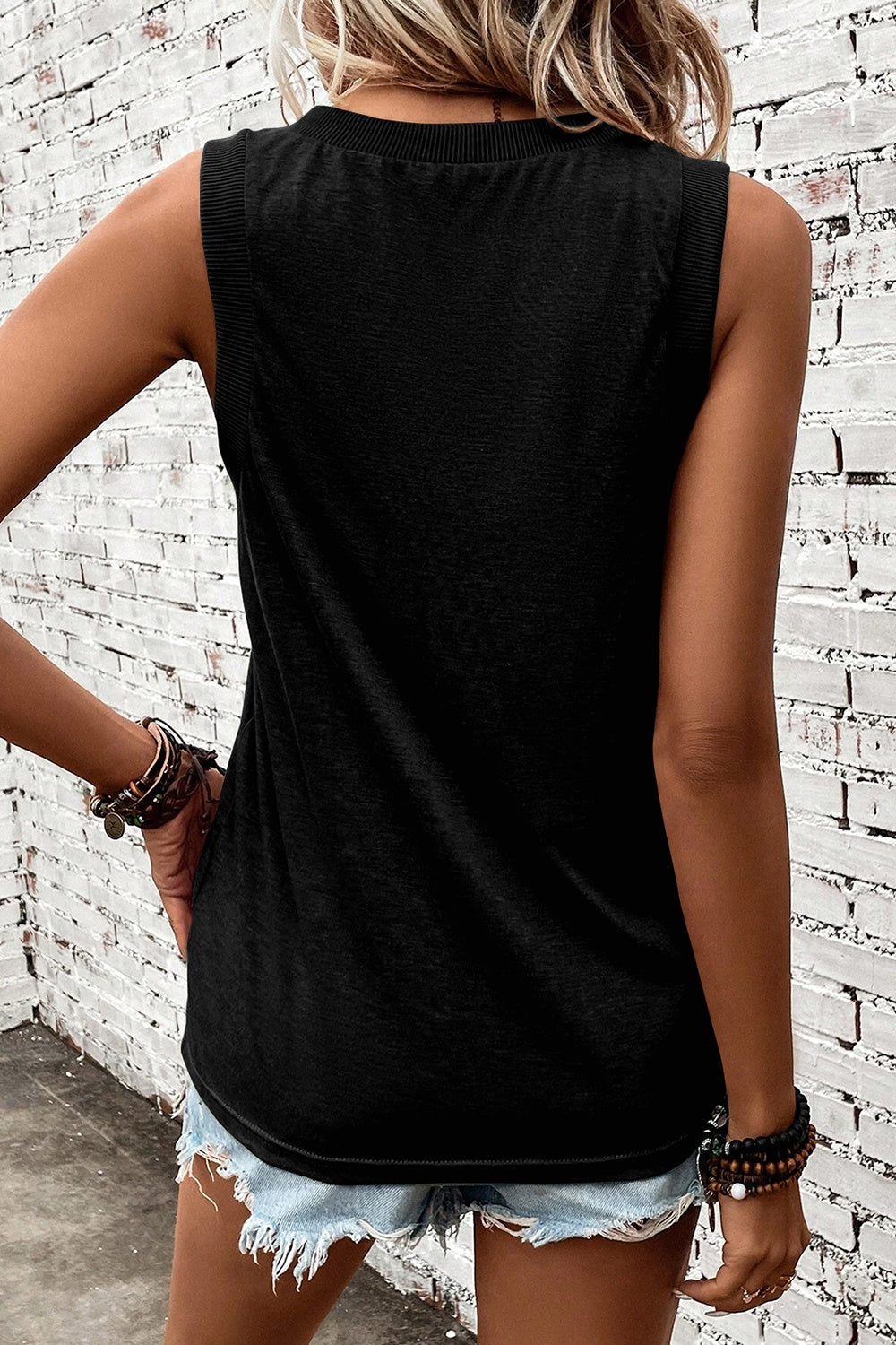 Kim V-Neck Wide Strap Tank Top