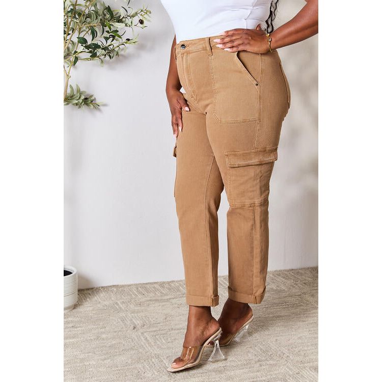 Risen Marcel High Waist Straight Jeans with Pockets