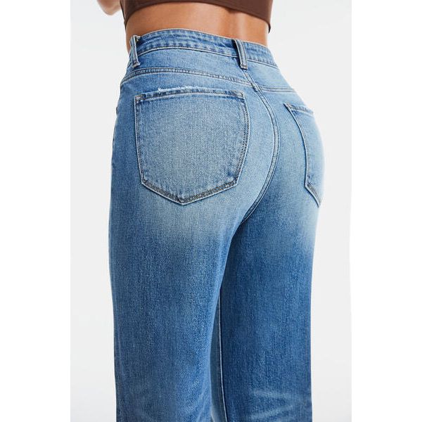 BAYEAS Sallie Ultra High-Waist Gradient Bootcut Jeans
