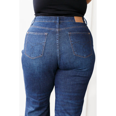 Judy Blue Aggie High Rise Button-Fly Straight Jeans