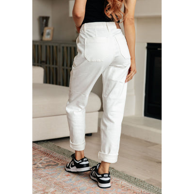 Judy Blue Charlotte Ecru High Rise Jogger