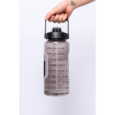 Black Elevated Water Tracking Bottle