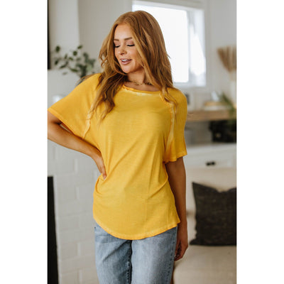 Jacky New Edition Mineral Wash T Shirt Yellow