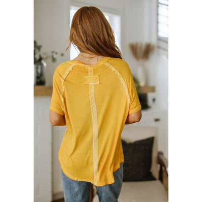 Jacky New Edition Mineral Wash T Shirt Yellow