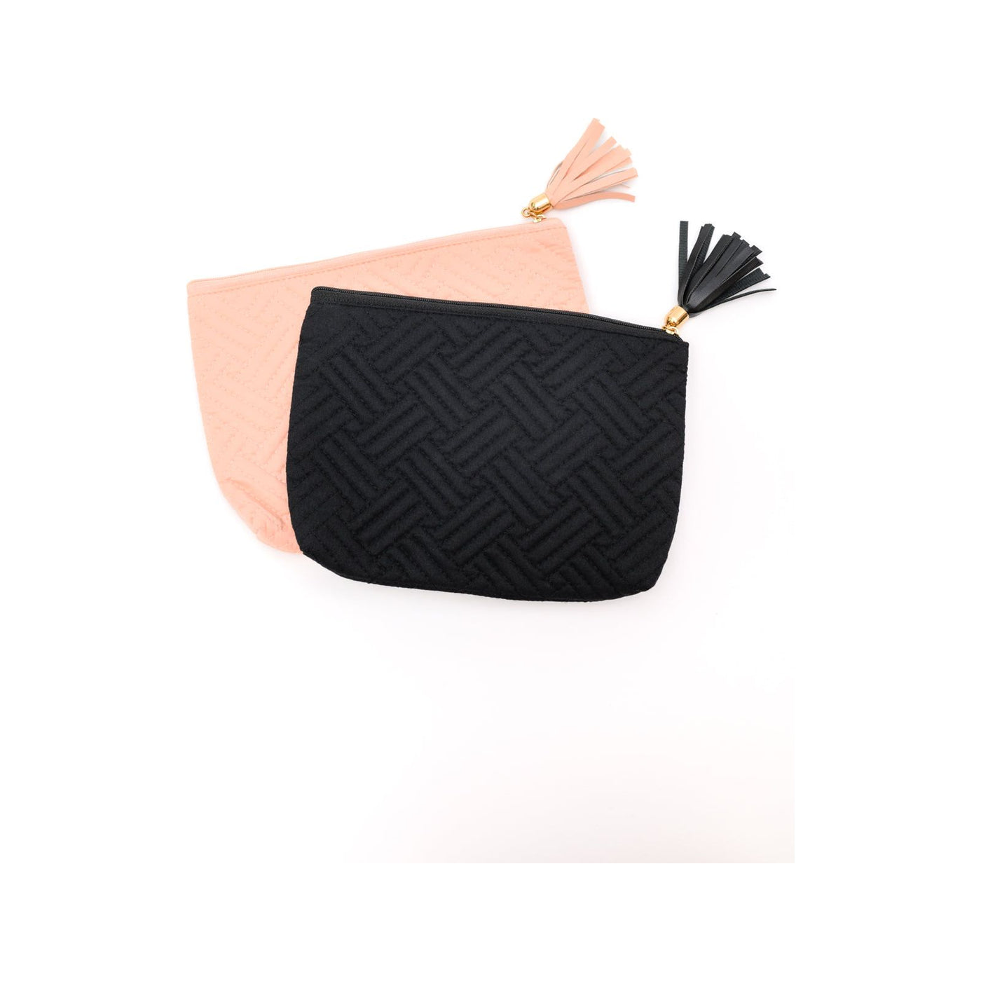 Pamela Black Quilted Travel Zip Pouch