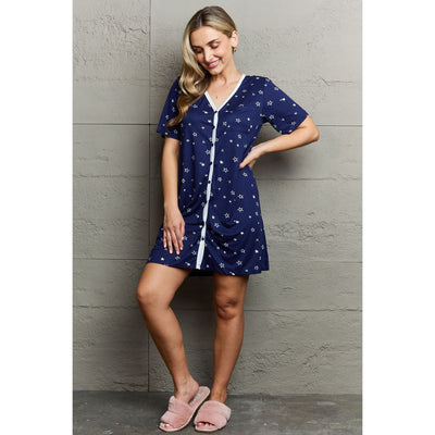 Karly Button Down Sleepwear Dress