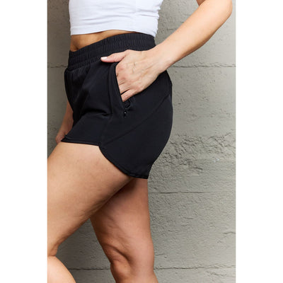 Angela Zipper Pocket Detail Active Shorts