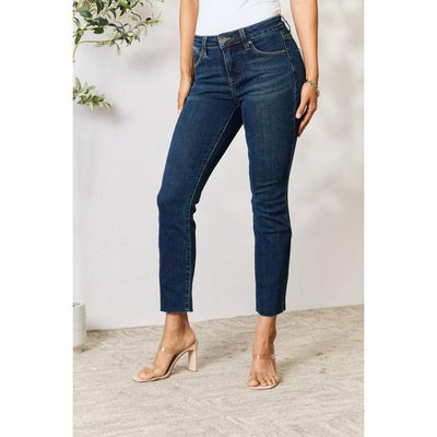 BAYEAS Priscilla Full Size Raw Hem Straight Jeans
