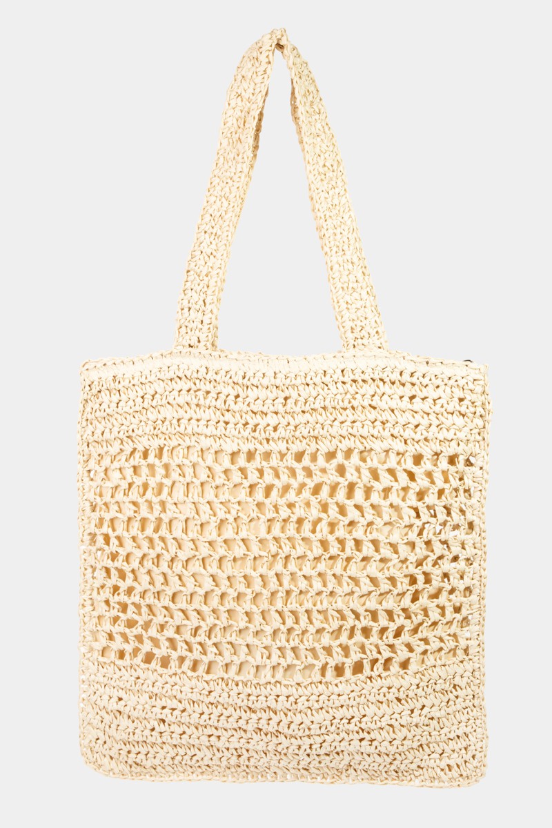 Tammy Straw-Paper Crochet Tote Bag