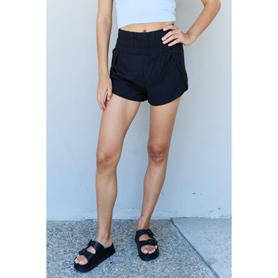 Susie High Waistband Active Shorts in Black