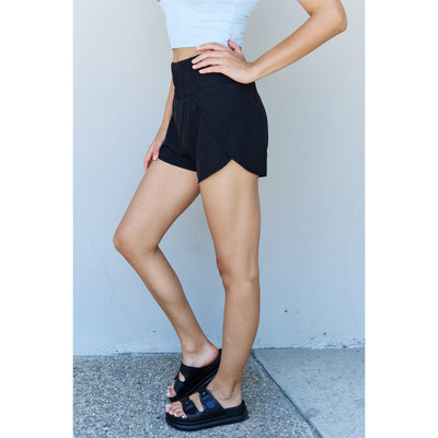 Susie High Waistband Active Shorts in Black